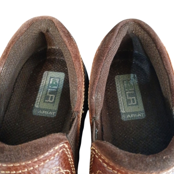 Ariat Loden Brown Leather Slip-Ons Women's Leather Comfort Shoes Size 7.5 B - Picture 4 of 11